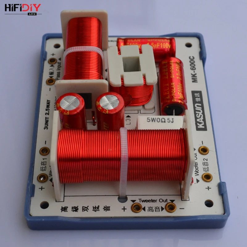 HIFIDIY LIVE MK-600C 2.5/3 Way 3 speaker Unit (Tweeter +mid-bass +bass)HiFi Speakers audio  Frequency Divider Crossover Filters