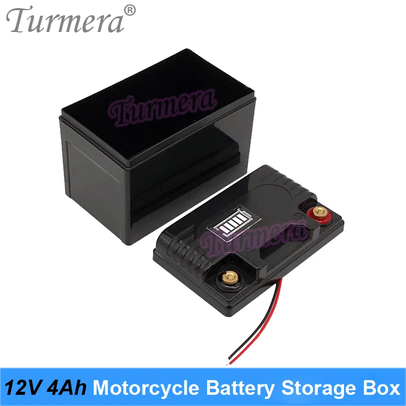 Turmera 12V 4Ah 5Ah Motorcycle Battery Storage Battery Box with Indicator Can Hold 10Piece 18650 or 5Piece 32700 Lifepo4 Battery