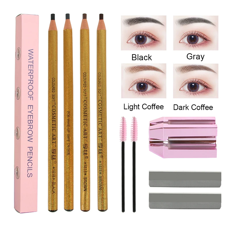 Microblading Eyebrow Pencil Sharpener Eyebrow Pencil Sharpening Tip Thin Tools for Semi-permanent Eyebrows Makeup Profiler Pen