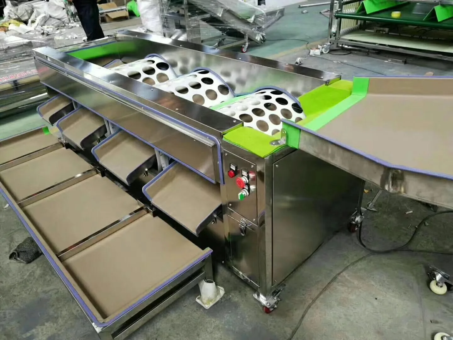 스테인레스 스틸 과일 분류 기계, 애플 오렌지 마늘 등급 기계