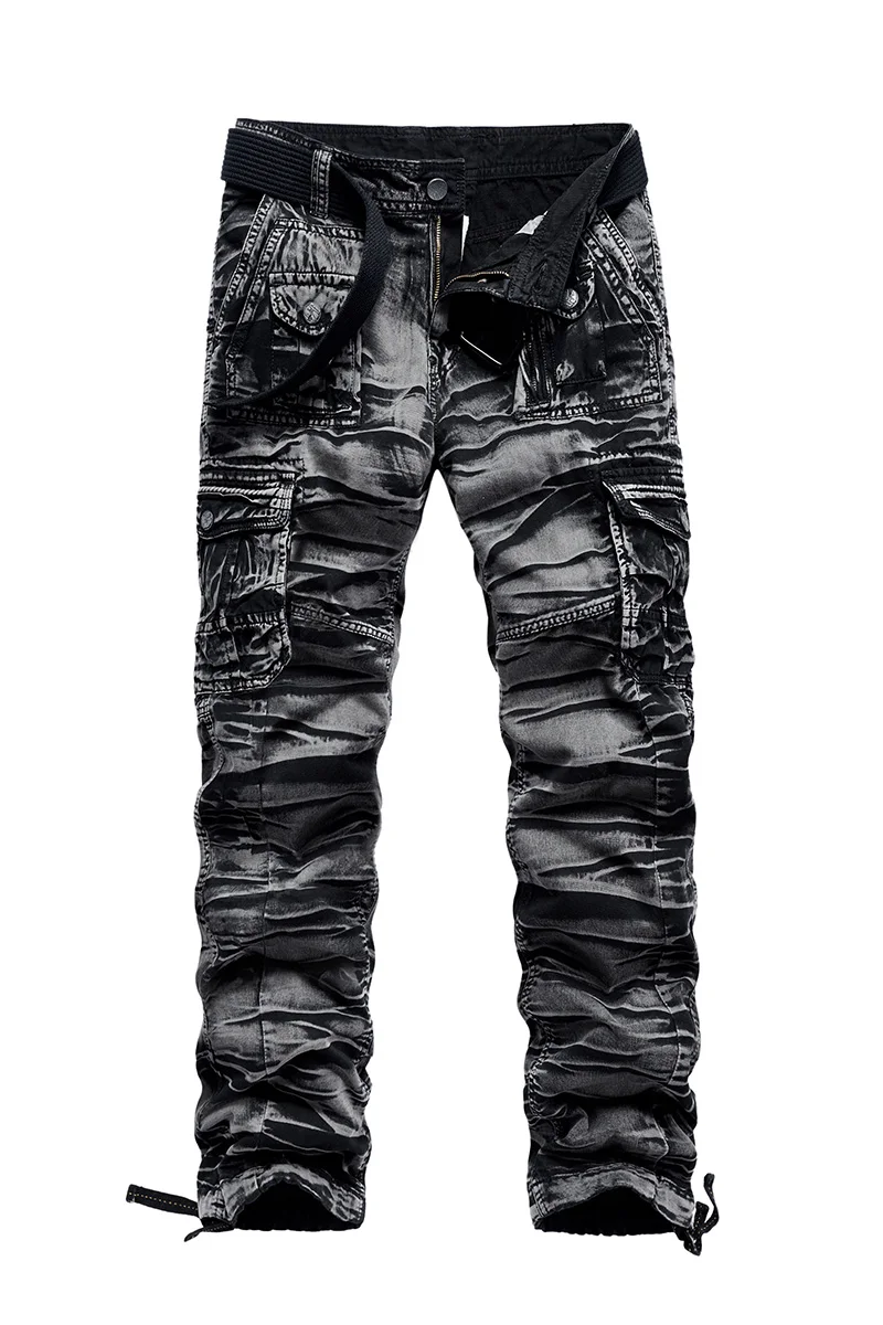 2021 Trend New Style Men\'s Fashion Warmth Youth Motorcycle  Nice Cotton Material Leather Hiphop Cargo Pants/Sweatpants/Trousers/