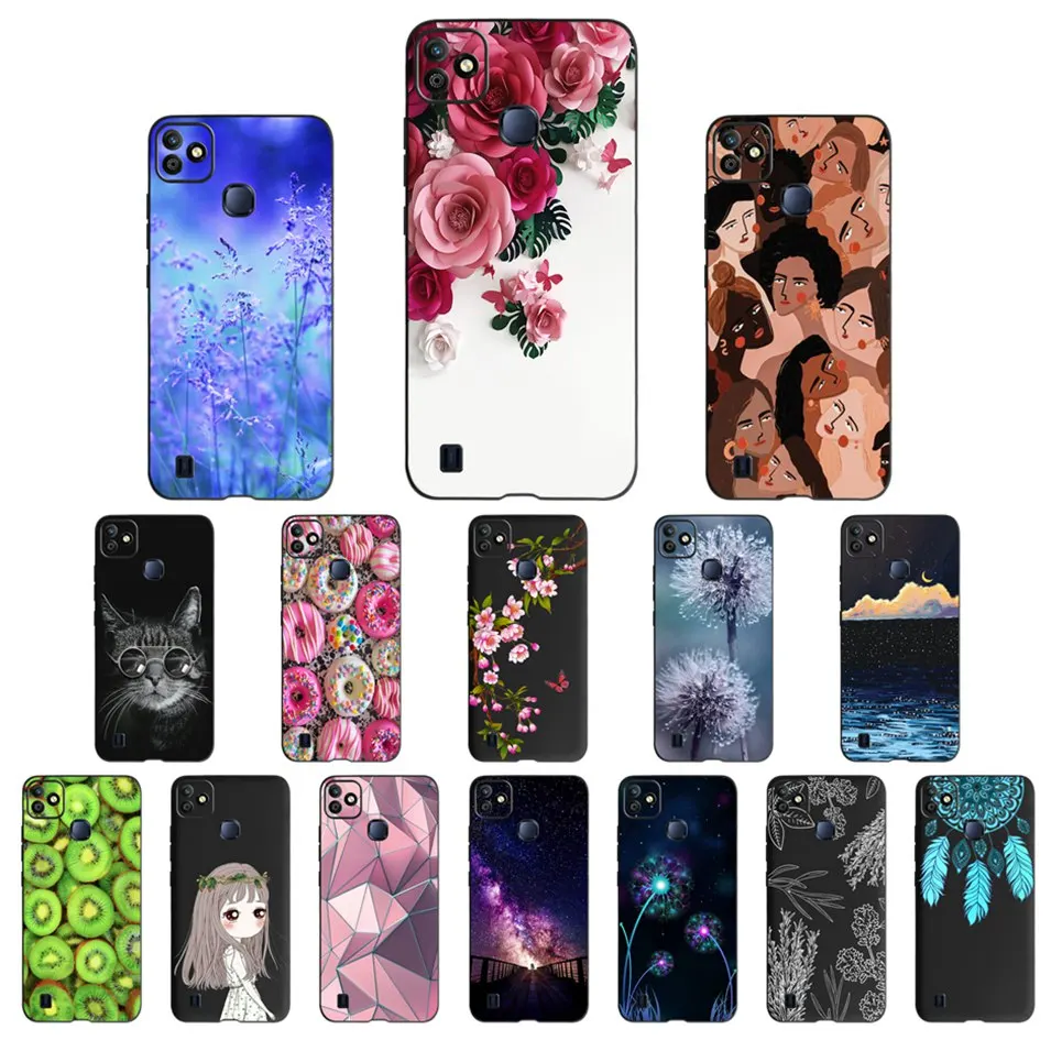 حافظة سوداء ناعمة لهاتف انفينيكس سمارت HD 2021 حافظة ظهر لافندر اللوحة Phoen المصد الواقي انفينيكس سمارت HD X612 كابا #1