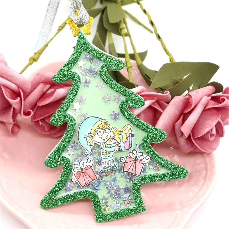 KLJUYP Weihnachten Baum Metall Schneiden Stirbt Sammelalbum Papier Handwerk Dekoration stirbt scrapbooking