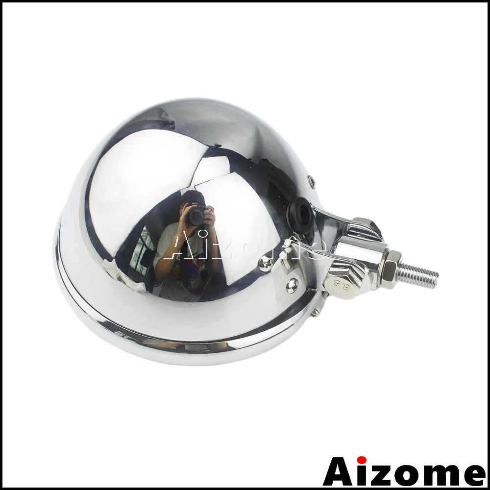 Chrome Motorcycle Headlamp Housing Light Shell 5.75\