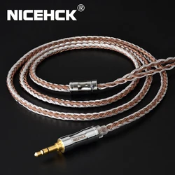 Nicehck C16-5 16 núcleo cobre prata cabo misto 3.5/2.5/4.4mm plug mmcx/2pin/qdc pino para trnccakz tfz qdc nx7mk4/f3 BL-03