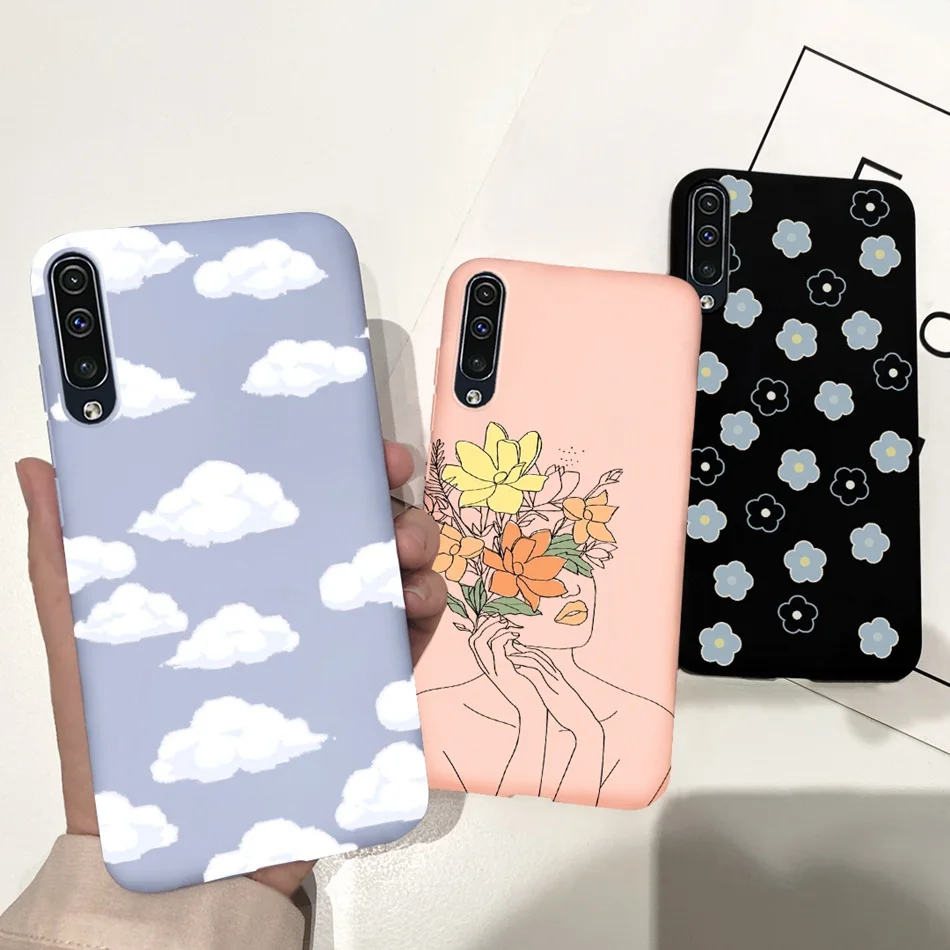 For Samsung Galaxy A50 A30 Case Cover Luxury Flower Soft Silicone Phone Back Cover For Samsung A50S A 50 S 50s A30S 30s Cases