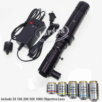 5X 10X 20X 50X 100X PLAN Achromatic Objective Metallographic Zoom Industry Microscope Camera Coaxial Light C-mount Lens