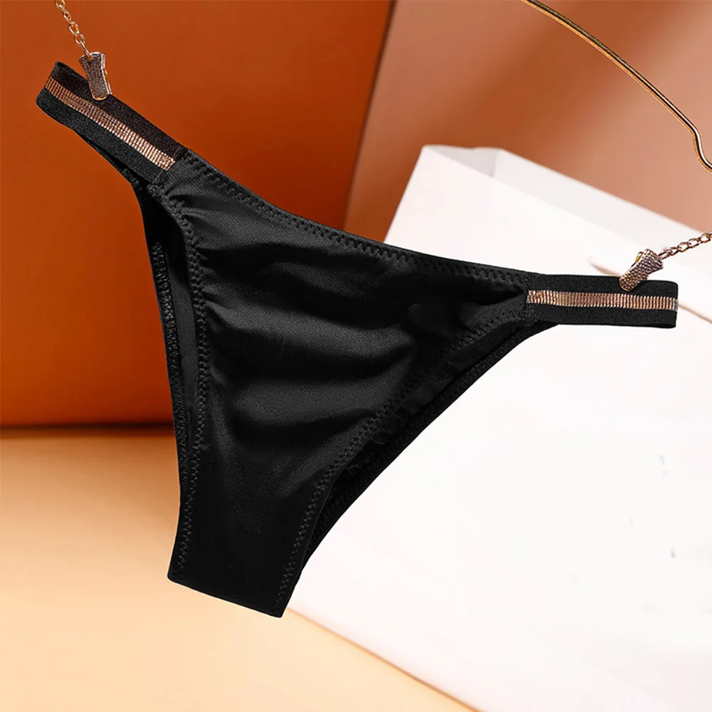 New Sexy Seamless Women Panties Bikini Bottoom Low-rise Tempting Thong Thin Ice Silk Underwear Girls Soft Breathable Underpants