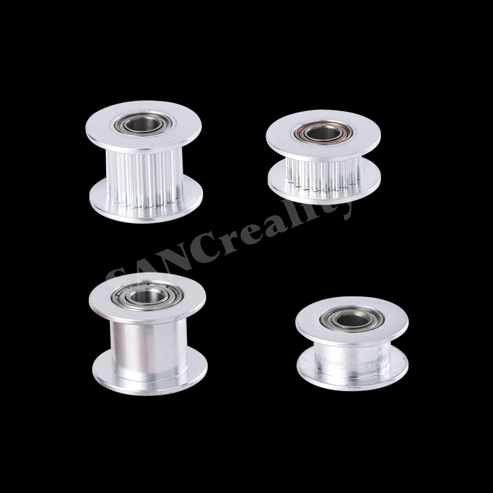 16T/20T GT2 Idler Timing Pulley 16 tooth 20 Teeth with 3/4/5/6mm Bore with Bearings for 3D Printer Parts Timing Belt 6/10/15mm