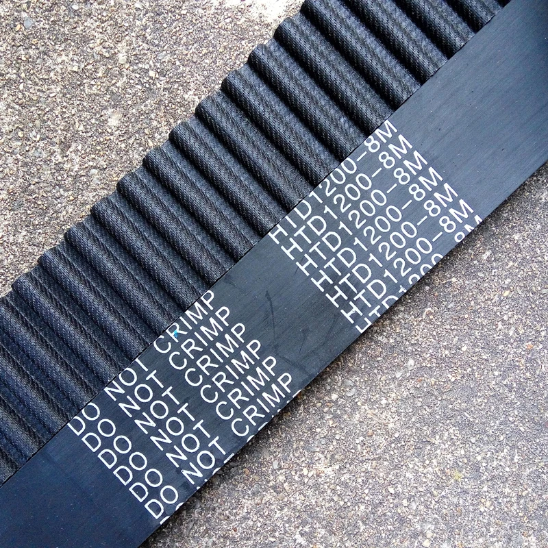 1pc 1200-HTD 8M Timing belt length 1200mm width 20 25 30mm pitch 8mm teeth 150 Rubber HTD8M STD S8M Timing belts freeshipping