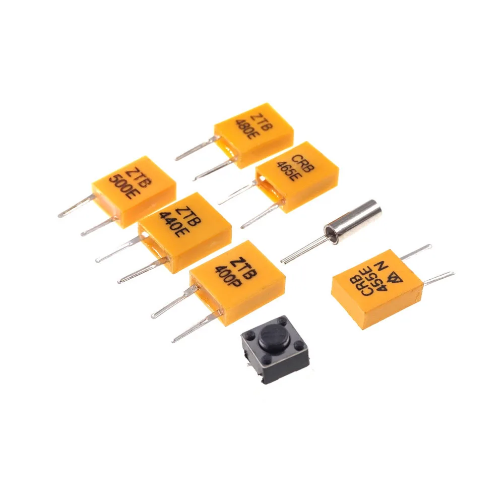 10 Pcs/Item 6x6x4.3 Tact Switch 400 429 432 440 455 465 480 500 KHz 1.0 Mhz Ceramic Resonator 32.768KHz 3x8 12.5PF 20ppm Crystal