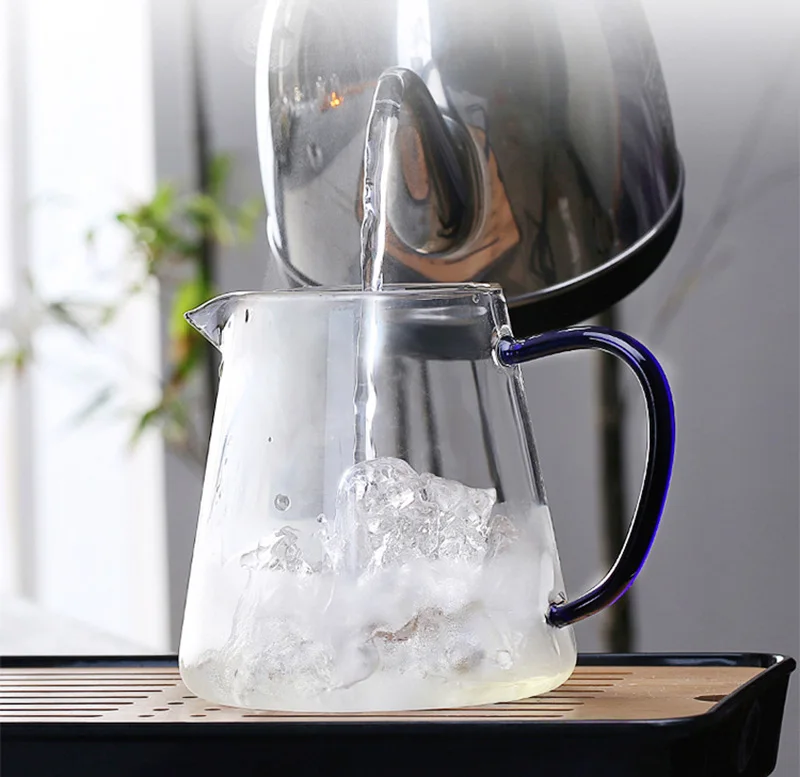 Colorful Heat-resistant glass Teapot 550ml With filter,tea pot Can be heated directly on fire Strainer Heat Coffee Pot Kettle