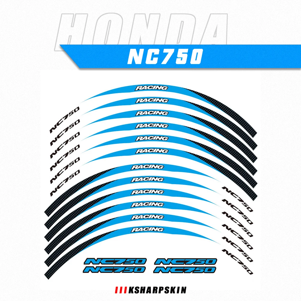 

Motorcycle decals Rim Wheel Decal Reflective Colors Adhesive Stickers Rim decoration film For Honda NC750S NC750X NC750