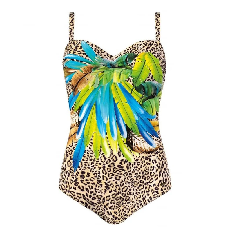 Floral Sexy Large Size Swimwear With Push Up Plus Size One-piece Female Swimsuit Closed Body Bathing Suits Women Swim Beach Pool