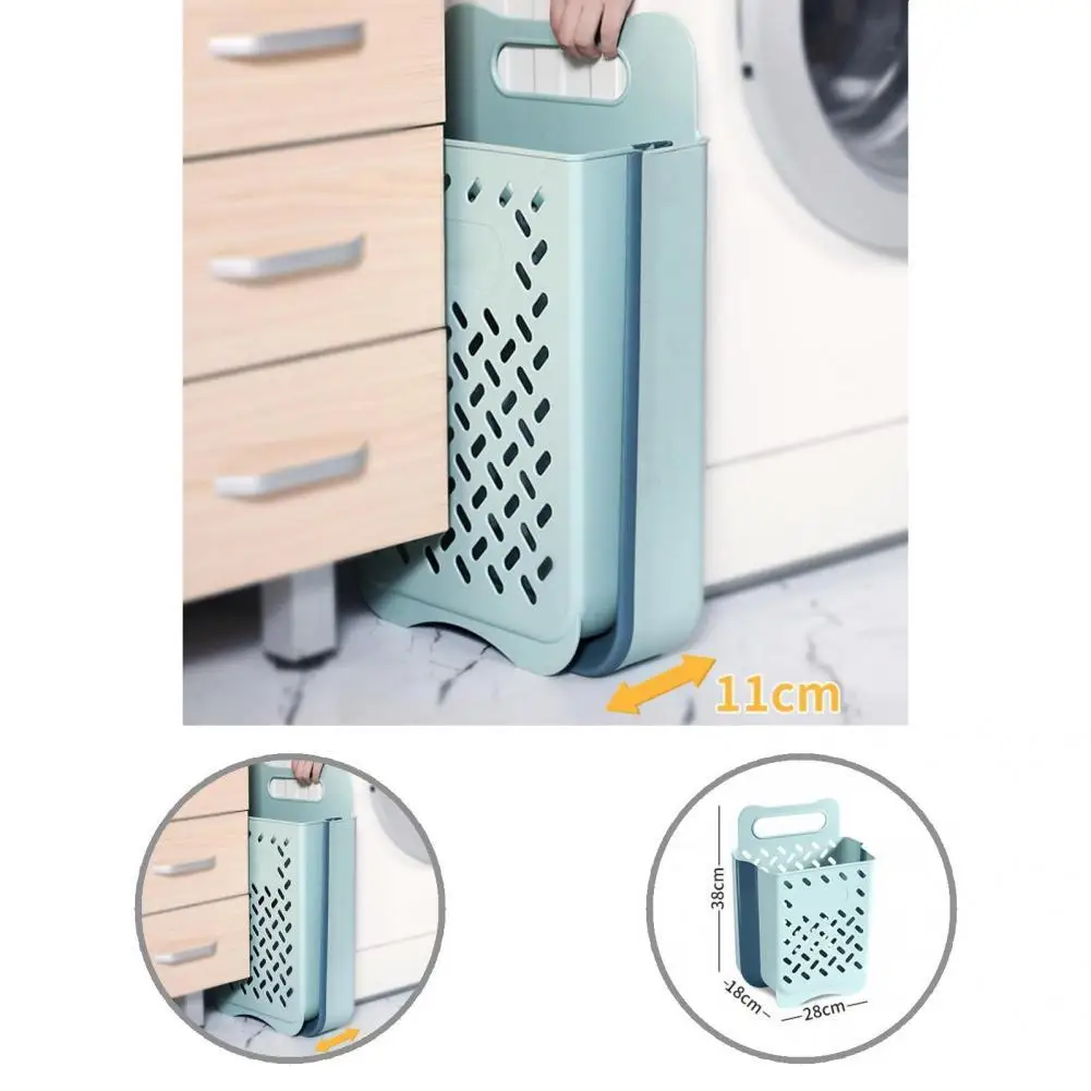 Clothes Basket Space-saving 2 Colors Organizer Basket Collapsible Hanging Laundry Hamper for Bathroom Laundry Basket