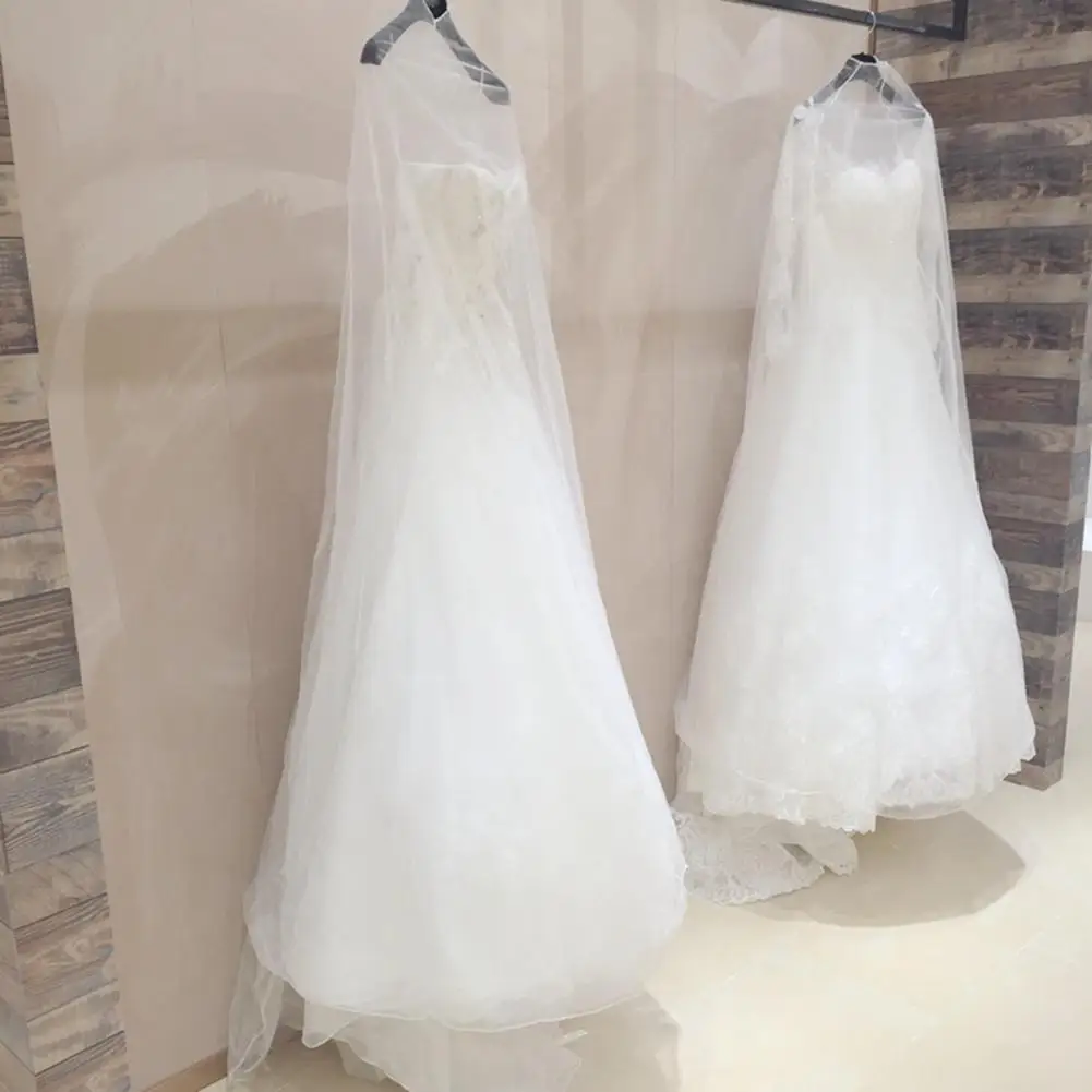 160cm 180cm 200cm Transparent Soft Tulle Dust Cover For Home Clothes Wedding Dress Garment Bridal Gown Protector Mesh Yarn