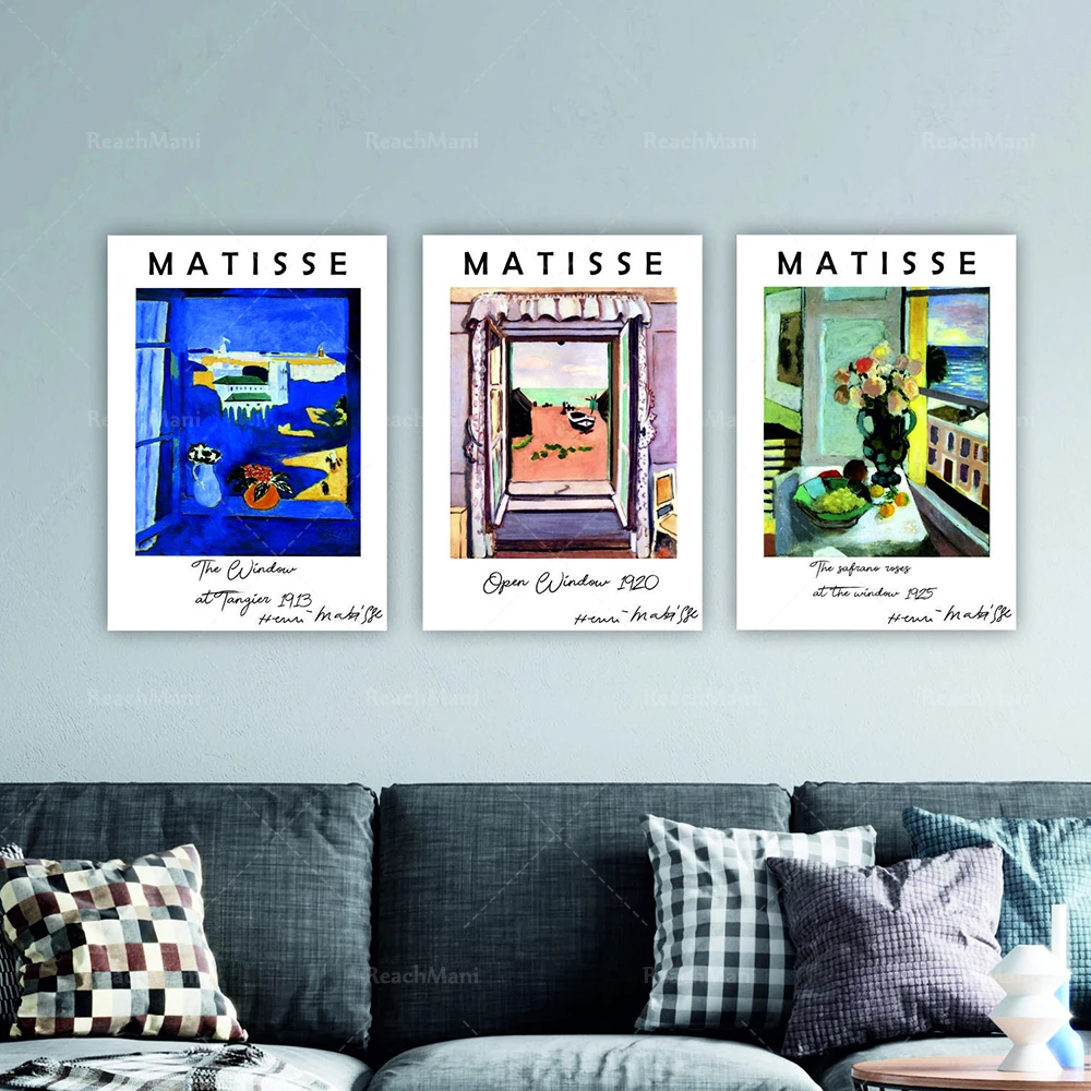 

Henry Matisse prints, The Open Widows Henry Matisse Art Gallery poster, abstract wall art, Henry Matisse