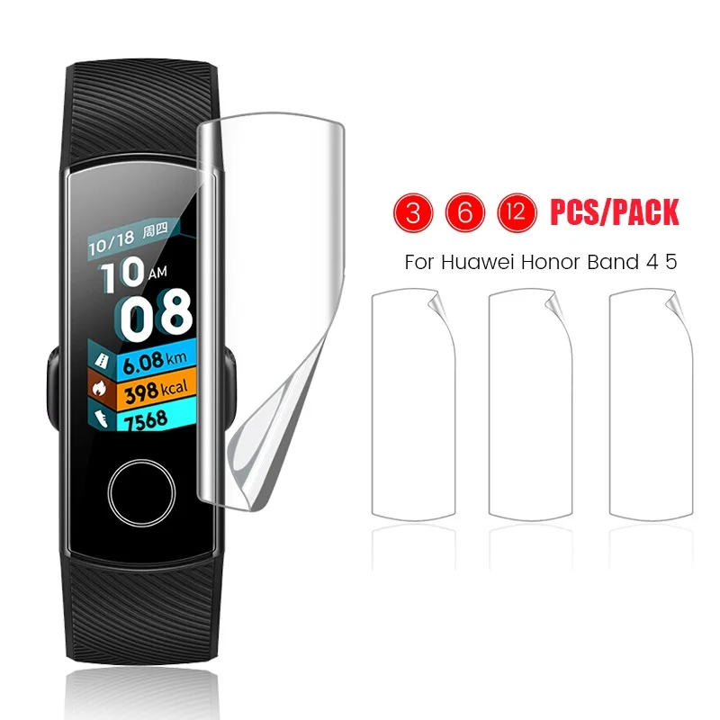 For honor band 5 screen protector for huawei honor band 4 5 strap hydrogel film honer band4 band5 not tempered glass