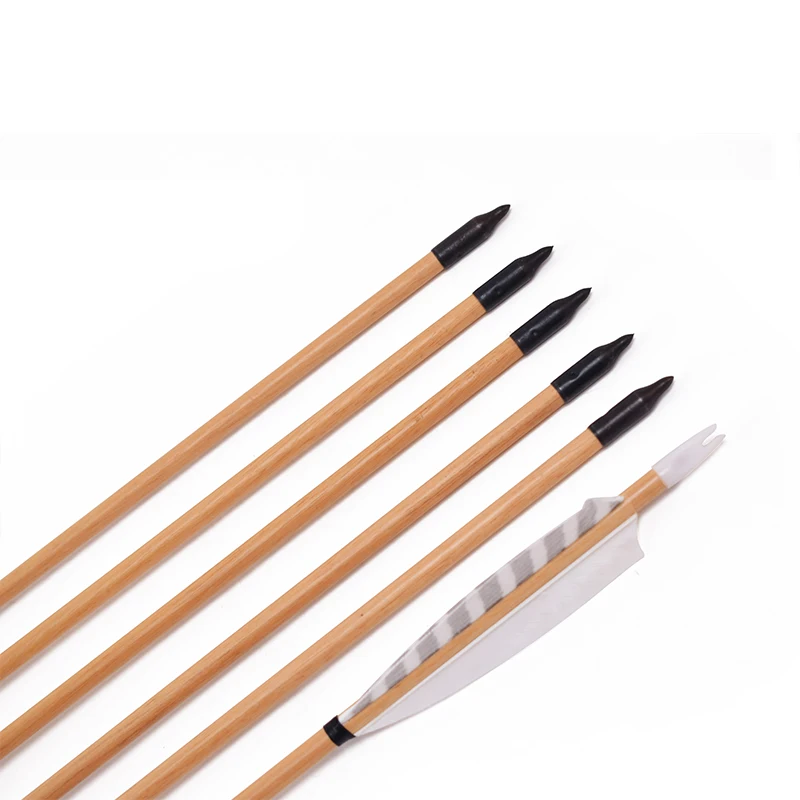 6 PCS 32 Inch 20-70lb Wood Arrows 5\