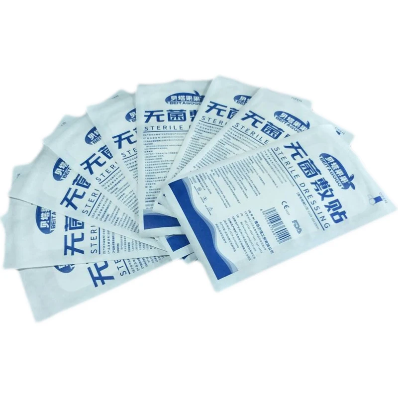 20Pieces 6cmx7cm/7cmx9cm Medical Self-adhesive Non-woven Wound Dressing Large Size Hypoallergenic Band Aid Bandage