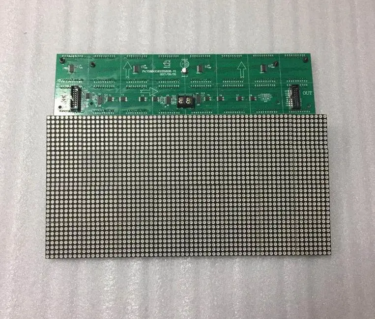 

F3.75 LED module P4.75 Dot matrix module HUB08 R module interface definition F3.75 (1R1G) 304*152MM monochrome LED module