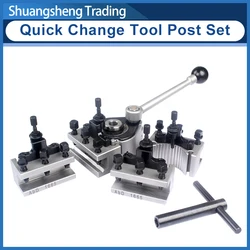 Quick Change Tool Post Lathe Machine European Style AB Tools Holder Toolpost Set 16x16mm Tool Holder For 135-260mm Bed Swing