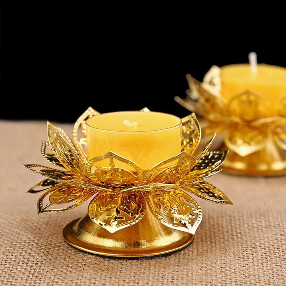 Gold Incensecone Waterfall Incense Burner Brass Decoration Lotus Lamp holder