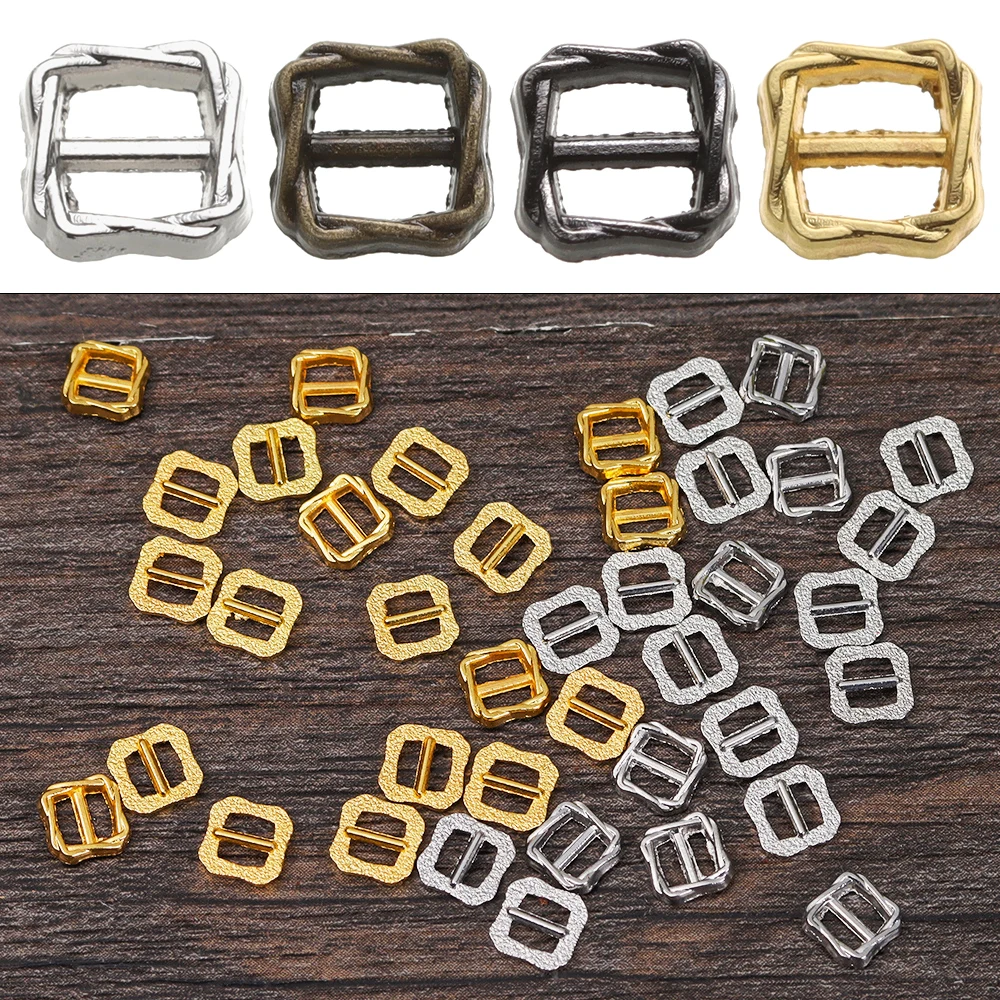 20Pcs New 3.5mm Tri-glide Buckle 4 Colors Mini Ultra-small Pattern Belt Buttons DIY Dolls Buckles Girls Toys Doll Bags Accessory