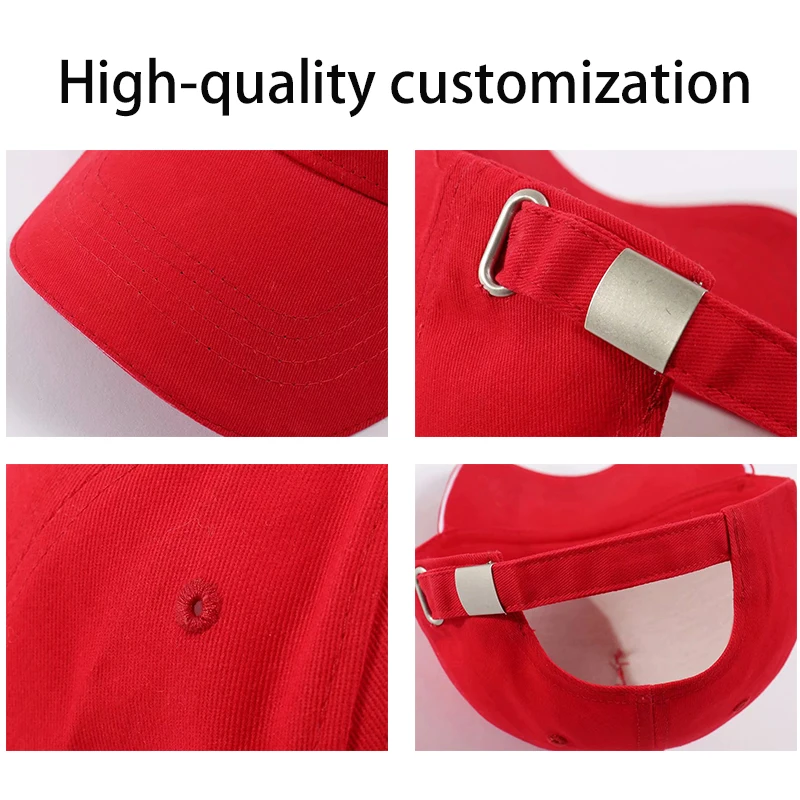 Multicolor golf caps, baseball caps, peaked caps, sports sunshade, pure cotton, five-piece air holes, high-end custom logo hats