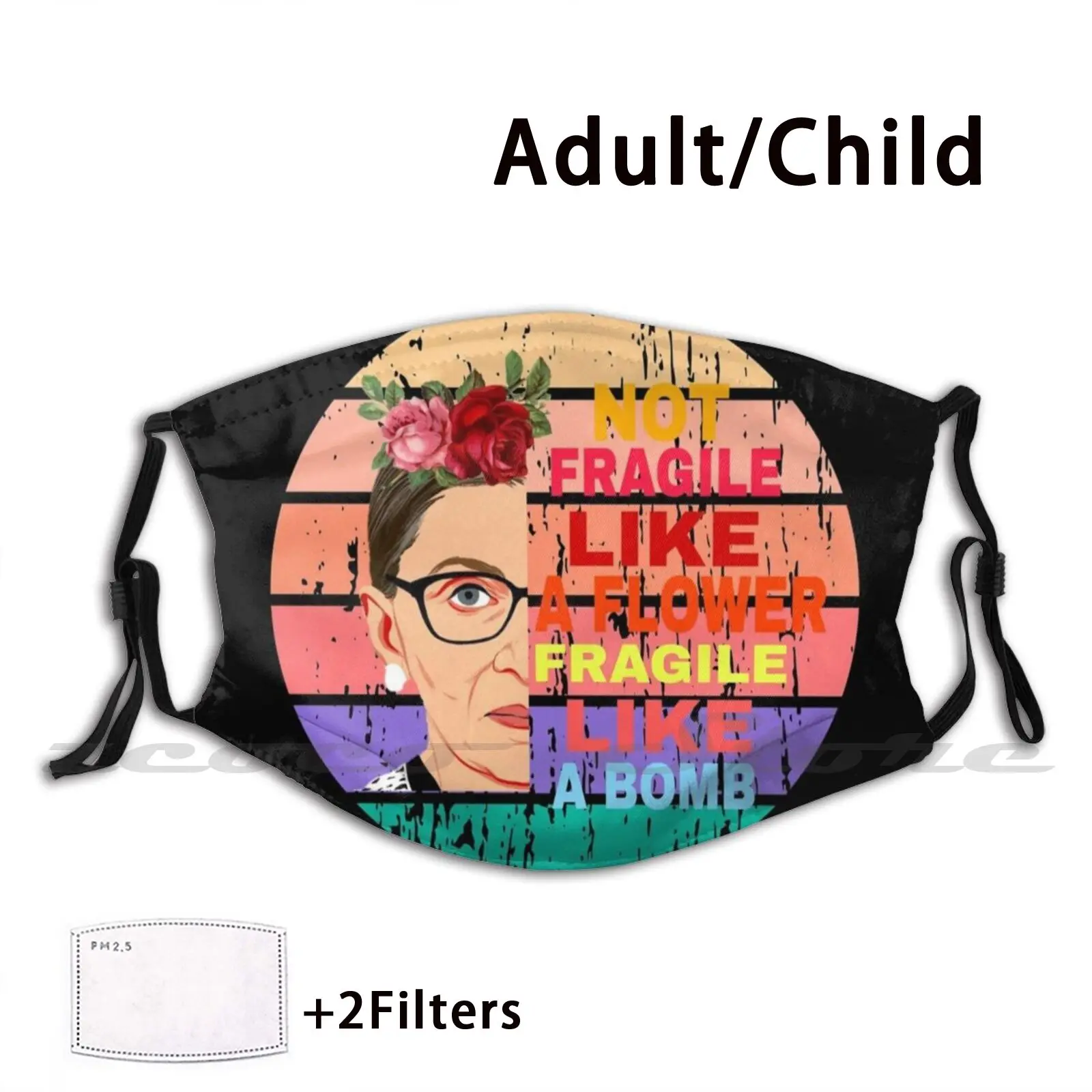 

Feminist Classic Custom Pattern Washable Filter Pm2.5 Adult Kids Mask Feminist Feminism Court Liberal Political