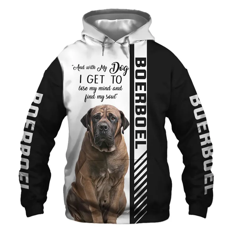 

Мужская/Женская толстовка с 3D-принтом животных Boerboel, Повседневная Уличная одежда в стиле Харадзюку, свитшот, пуловер