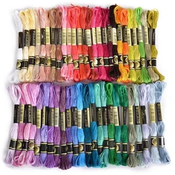 Multicolor Cross Stitch Threads Cotton Sewing Skeins Embroidery Thread Floss Skein Kit DIY Sewing Tool 50 colors 8 m