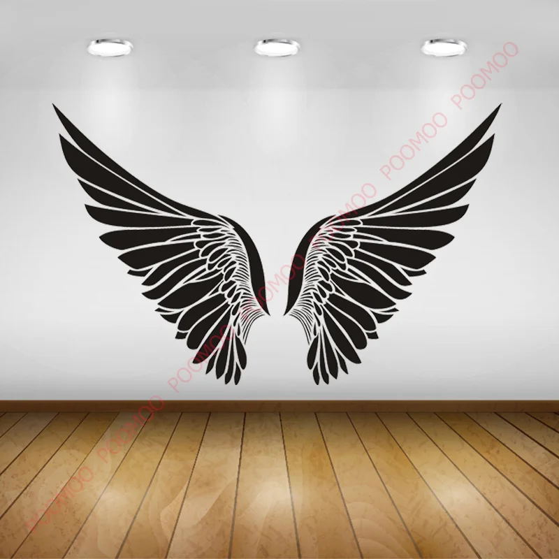 Angel Wings Wall Decal Vinyl Sticker Decals Bird God Big Wings Home Decor Art Mural Bedroom Dorm Nursery Living Room