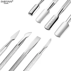 Double Sided Stainless Steel Metal Cuticle Dead Skin Pusher Trimmer Remover Push Finger Tip Nail Art Manicure Pedicure Care Tool