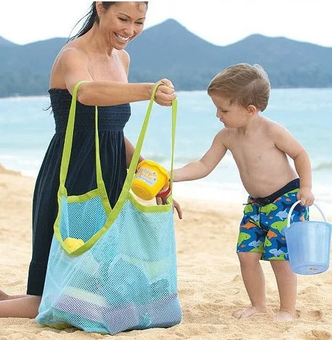 Giocattoli da spiaggia per bambini all\'aperto borsa di stoccaggio rapida strumento di sabbia di scavo borsa di immagazzinaggio di ingombro borsa da