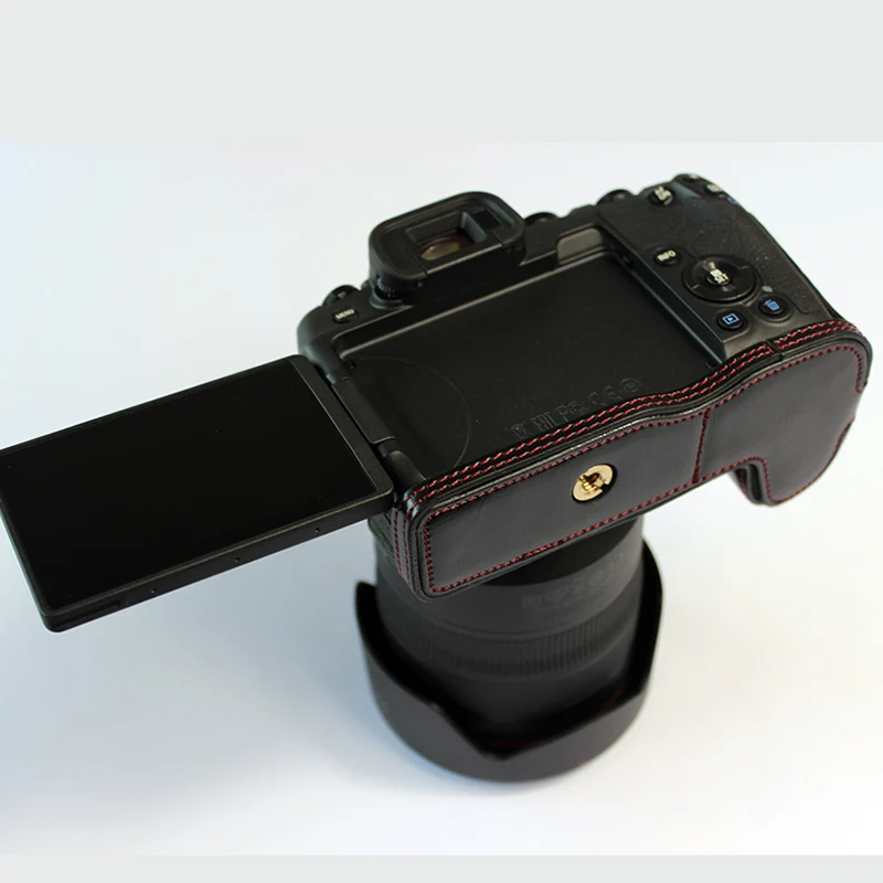 หนัง PU ฝาครอบกล้องสําหรับ Canon EOS RP R-P SLR แบบพกพากระเป๋าเปลือกป้องกันพร้อมสายคล้อง