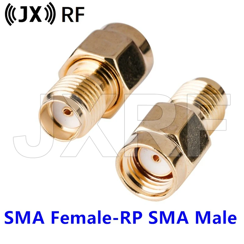 2 Stuks Sma Adapter Sma Vrouwelijk Naar Rp Sma Stekker Connector Adapter Verguld Straight Coaxiale Rf Adapters