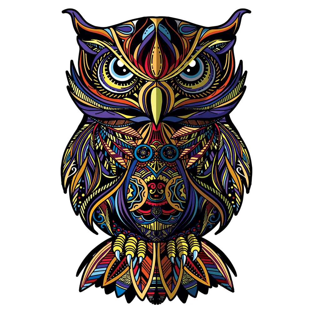 

2021 New Owl A3/A4/A5 Wooden Puzzle for Adults Children Wood DIY Crafts Animal Shaped Christmas Gift Wooden Jigsaw Puzzle Gift