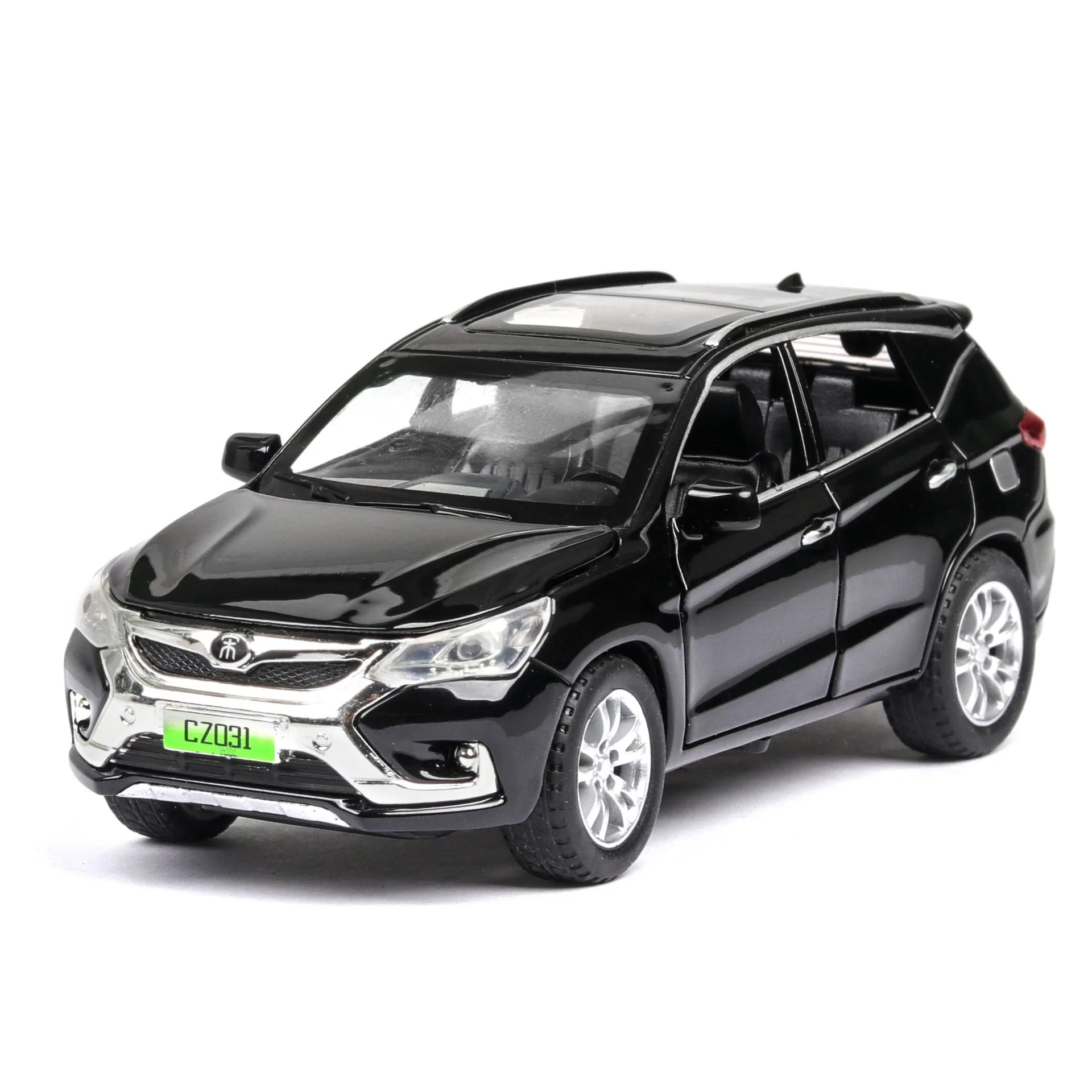 1/32 Simulation for BYD SONG New Energy Vehicle Model Alloy Pull Back Toy Car Collection Gift Ornament Children\'s Toys