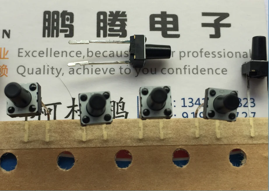 

10PCS/lot EVQ21309K Japan touch switch 6*6*9.5 in-line 2-pin square button reset micro-motion long life