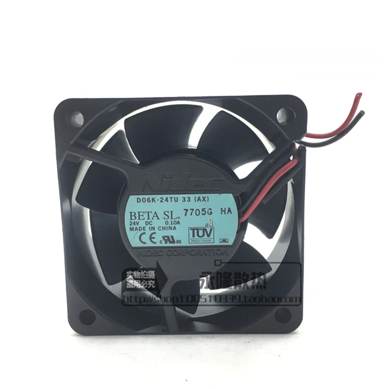 Originele D06K-24TU 33 Ax 24V 0.10A 6025 6Cm 2/3 Lijn Inverter Printer Fan