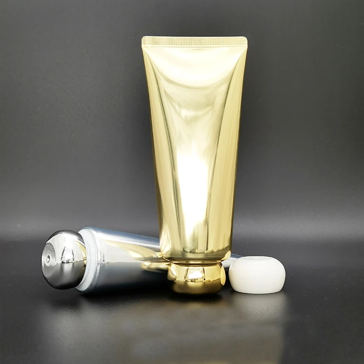 80ml/100ml złota/srebrna miękka tubka delikatny krem do mycia rąk o smaku masła, oczyszczający balsam do rąk, balsam przeciwsłoneczny, esencja, aluminiowo-plastikowy wąż kosmetyczny