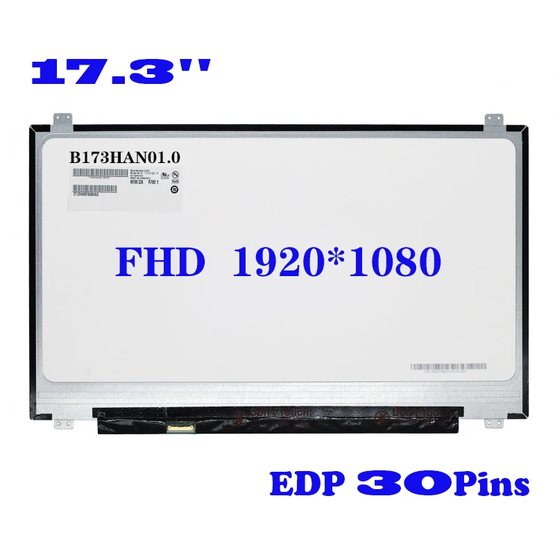 17.3 Polegada fhd portátil lcd tela b173han01.0 b173han01.3 para dell alienware 17r2 r3 r4 r5 edp 30 pinos ips display painel de matriz