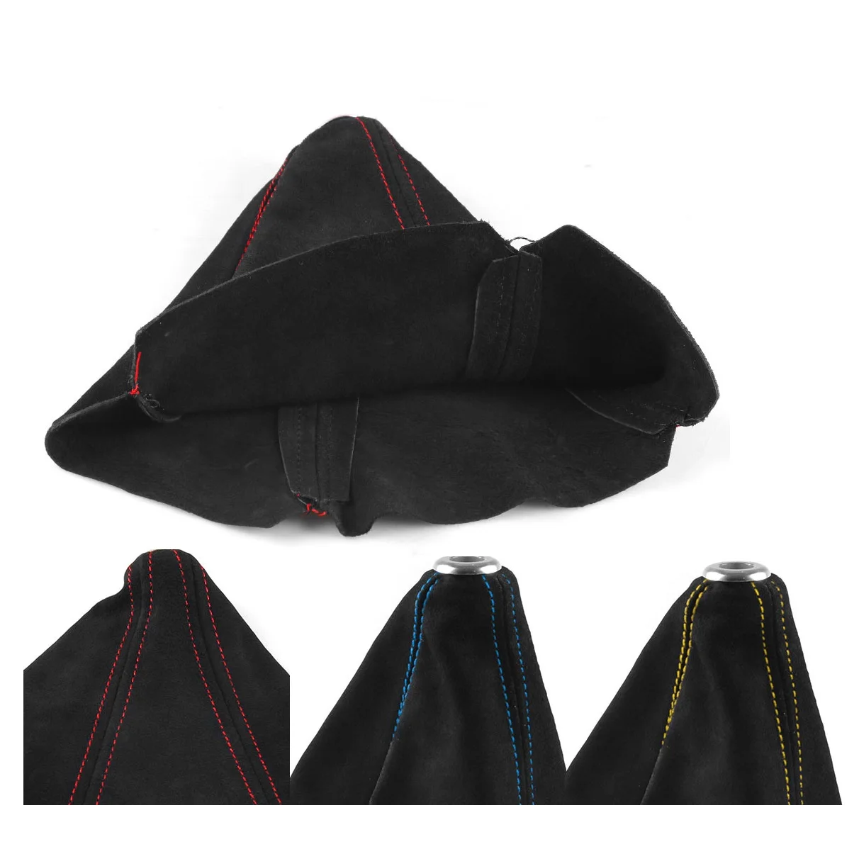

Car PU Leather Gear Shift Collars Carbon Fiber Auto Manual Stick Shifter Knob Shift Boot Cover Gaiter Fit For Honda Toyota