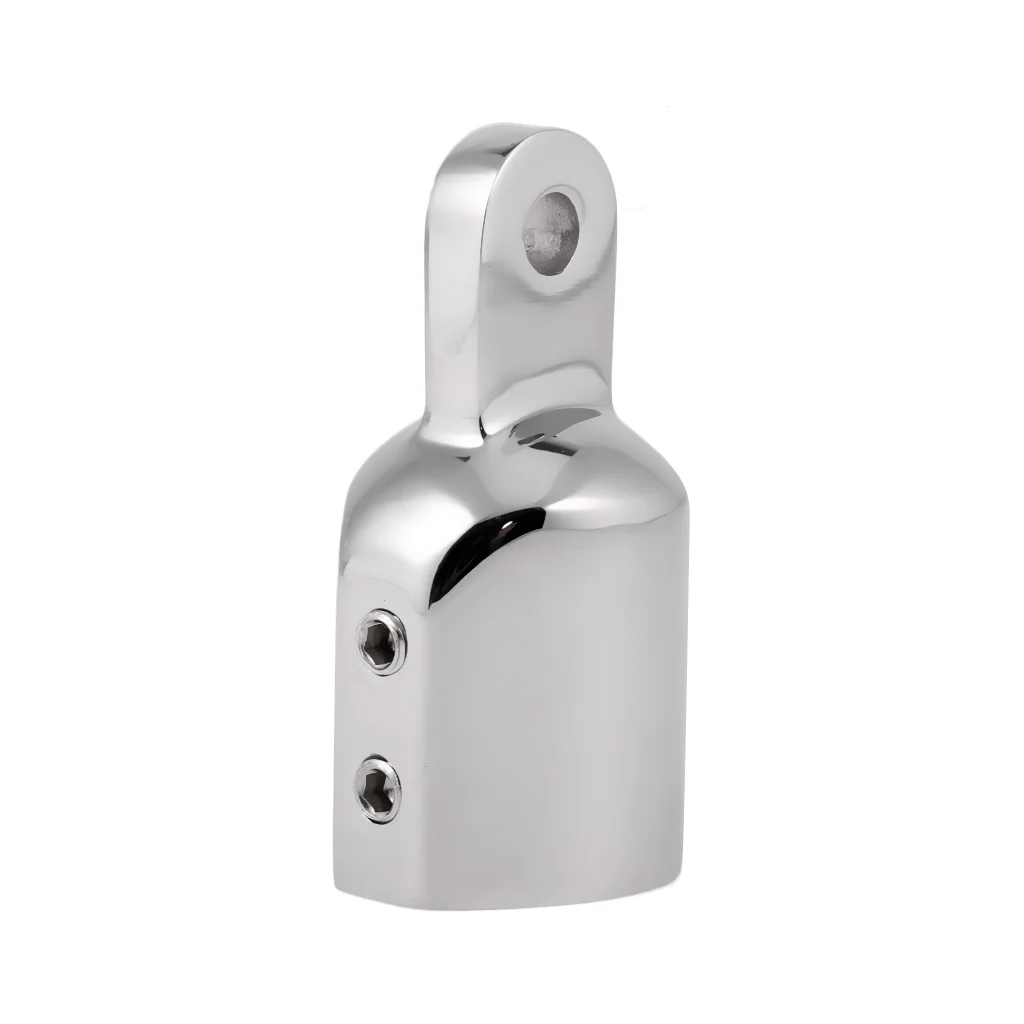 2 Pieces Marine Stainless Steel Eye End Cap Bimini Top Fitting Hardware 22mm