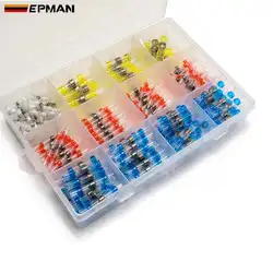 300Pcs Waterproof Solder Heat Shrink Tube Solder Sleeve Tubing Wires Connectors Cable Splice Line to Line Connector EP307GP300