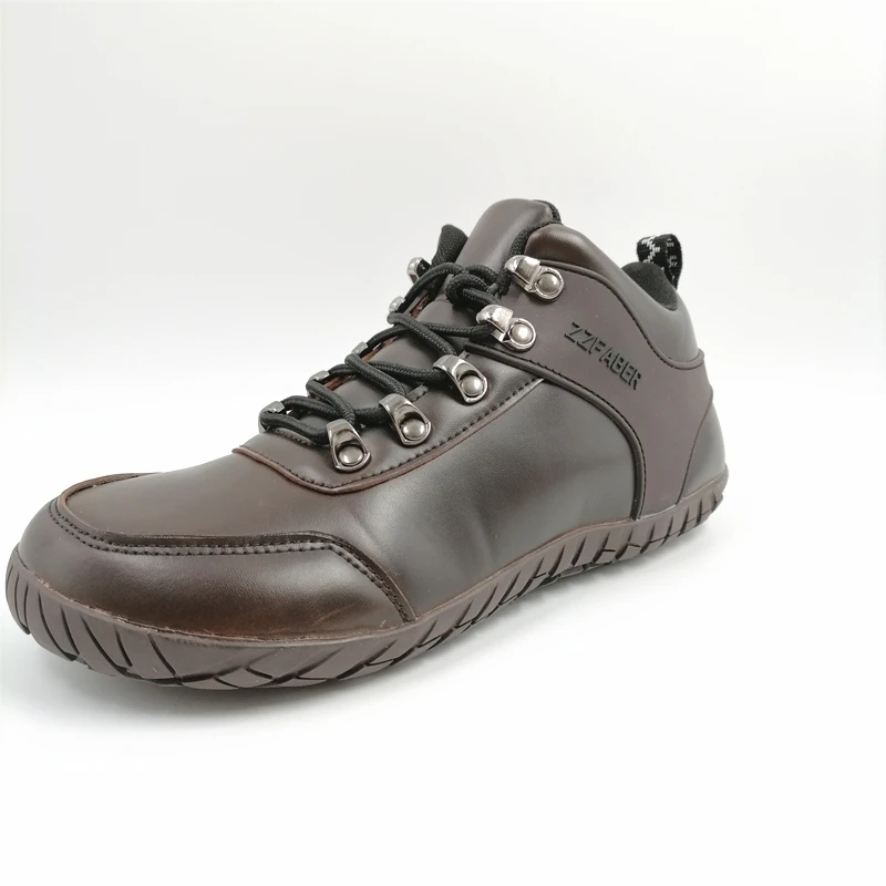 ZZFABER Waterproof Woman boots Women‘s Barefoot Hiking Shoes Ankle Boots Outdoor Flexible Climbing Sneakers Mild Winter Boots