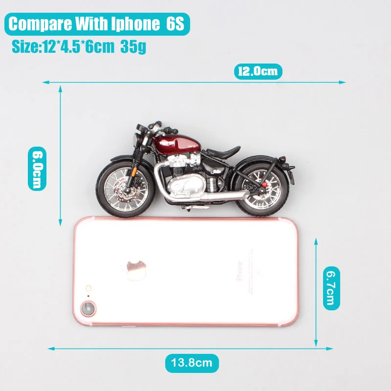 1:18 scale mini bburago Triumph Bonneville Bobber cruiser motorcycle Diecasts & Toy Vehicles toy tour bike gifts for Collectible