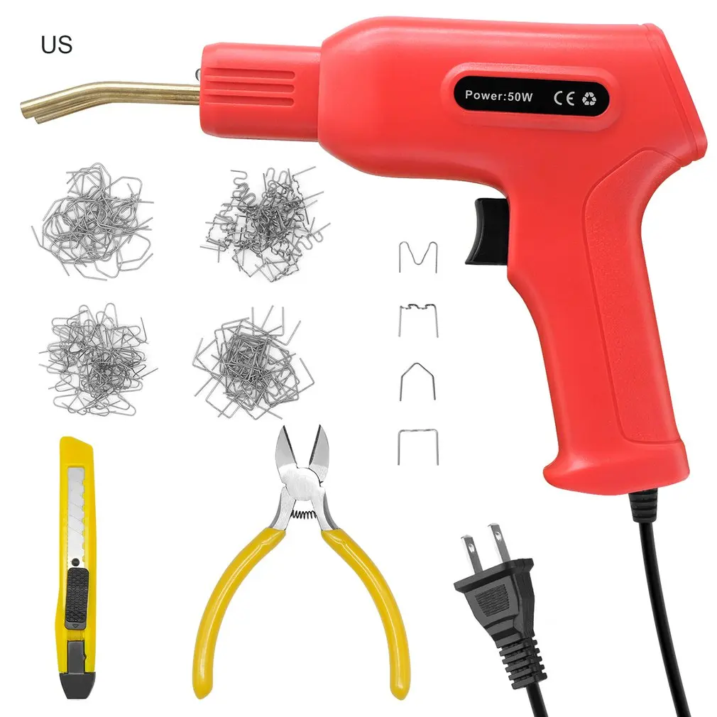 

50W Handy Plastics Welders Garage Tools Hot Staplers Machine Staple PVC Repairing Machine Car Bumper Repairing Welding Tool