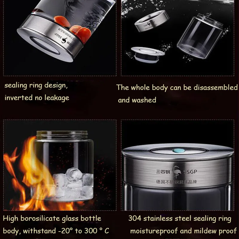 Household Automatic Keying Seal Pot Grain Storage Tank Snacks Tea Coffee Beans Storage Can Transparent Glass Food Jars